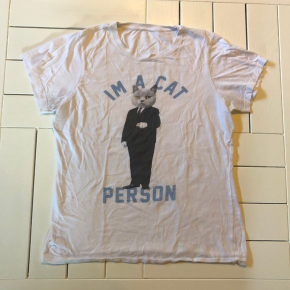 π3 for $15π "I'm a Cat Person" Vintage Tee - Picture 2 of 7